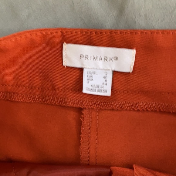 Rust Cropped Wide Leg Trousers - Picture 2 of 2